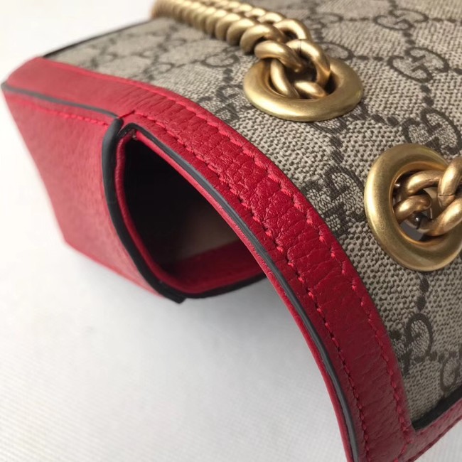 Gucci Ophidia GG Supreme small shoulder bag 446744 red