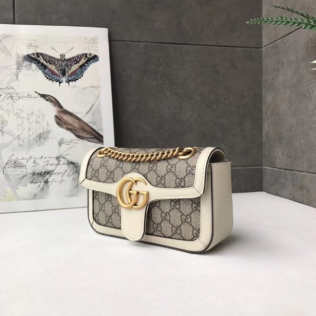 Gucci Ophidia GG Supreme small shoulder bag 446744 white