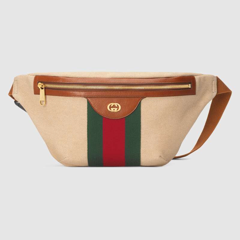 Gucci Vintage canvas belt bag 575082 Beige