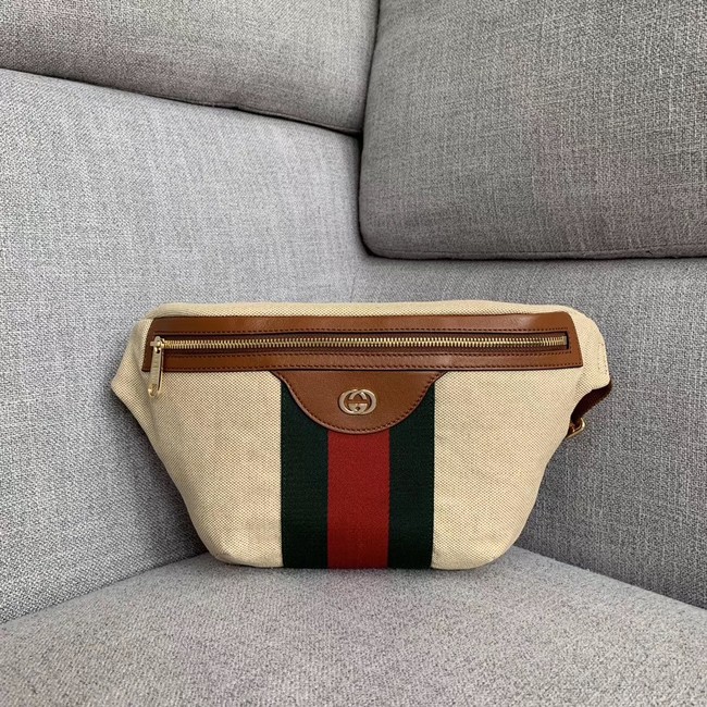 Gucci Vintage canvas belt bag 575082 Beige