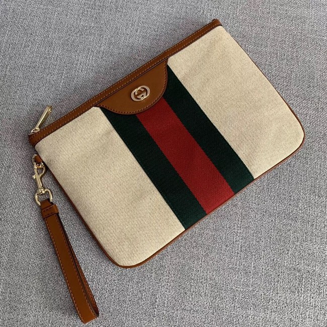 Gucci Vintage canvas pouch 576053 Beige 