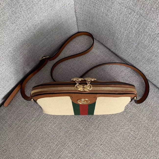 Gucci Vintage canvas shoulder bag 499621 Camel