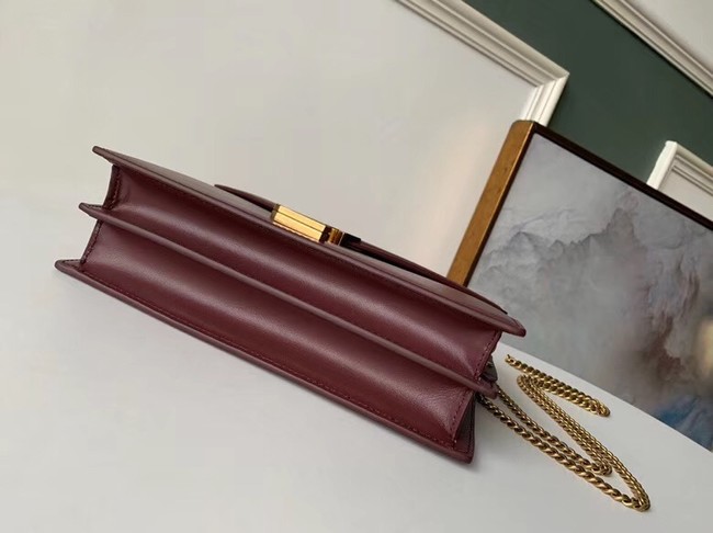 SAINT LAURENT Cassandra leather shoulder bag 532750 Burgundy