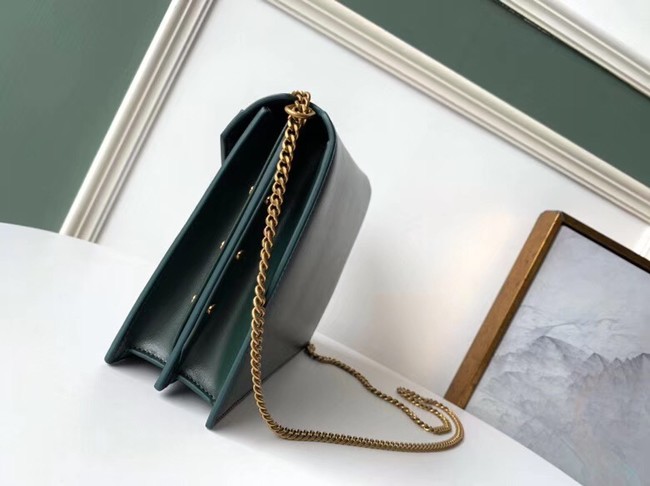 SAINT LAURENT Cassandra leather shoulder bag 532750 Dark Green