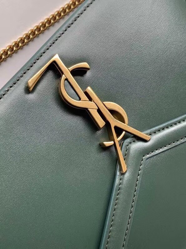 SAINT LAURENT Cassandra leather shoulder bag 532750 Dark Green