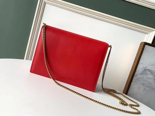 SAINT LAURENT Cassandra leather shoulder bag 532750 red