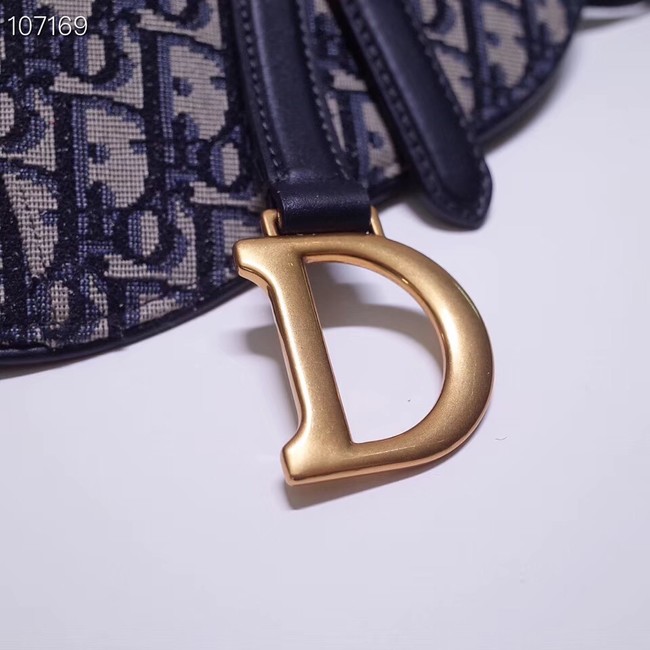 DIOR OBLIQUE SADDLE BELT BAG S5632CTZQ blue