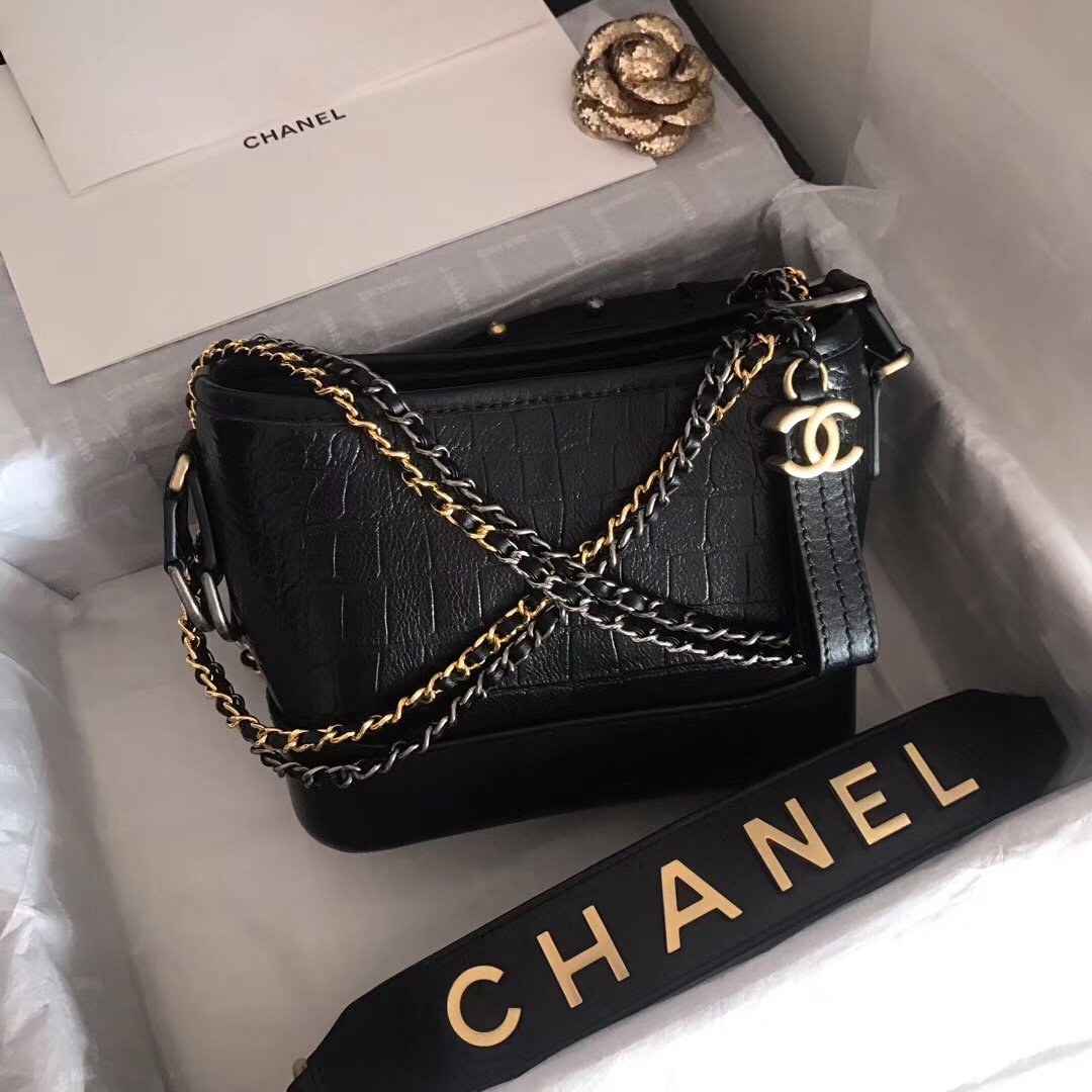 Chanel gabrielle small hobo bag A91810 black