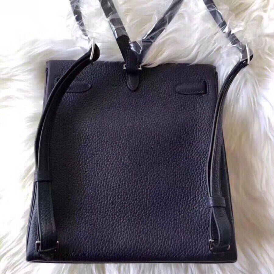 Hermes Kelly Ado Backpack H2398 Black