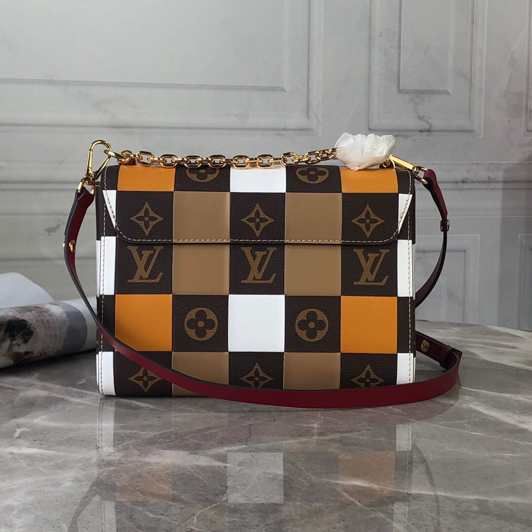 Louis Vuitton Original TWIST MM M50280 Orange&Brown