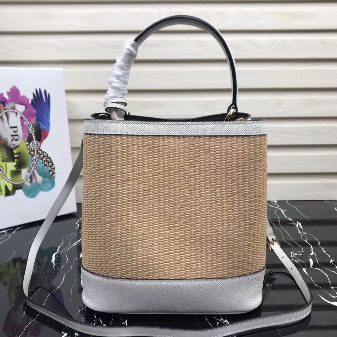 Prada Double Medium bag 1BA210 White