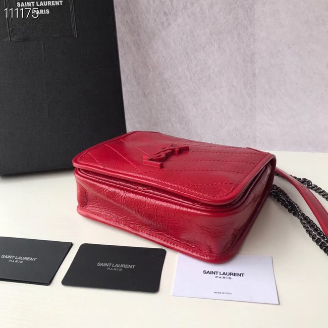 SAINT LAURENT Niki Mini leather shoulder bag 03743 red