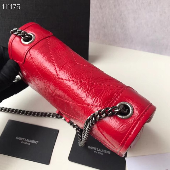 SAINT LAURENT Niki Mini leather shoulder bag 03743 red