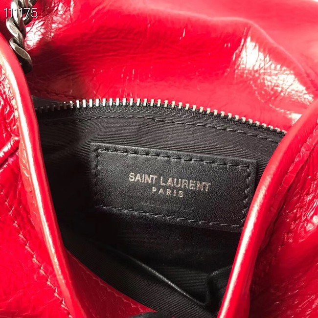 SAINT LAURENT Niki Mini leather shoulder bag 03743 red