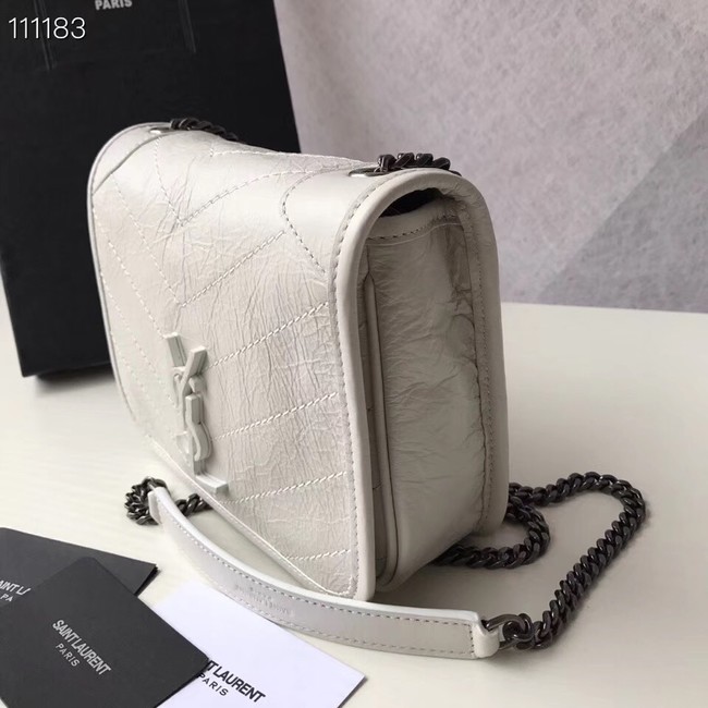 SAINT LAURENT Niki Mini leather shoulder bag 03743 white