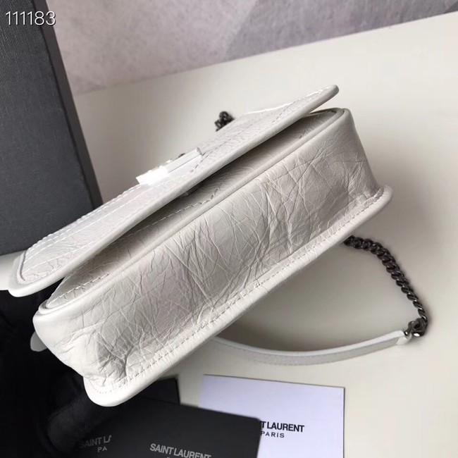 SAINT LAURENT Niki Mini leather shoulder bag 03743 white