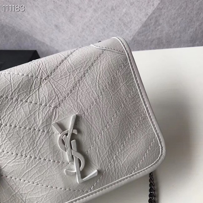 SAINT LAURENT Niki Mini leather shoulder bag 03743 white