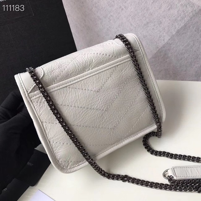 SAINT LAURENT Niki Mini leather shoulder bag 03743 white