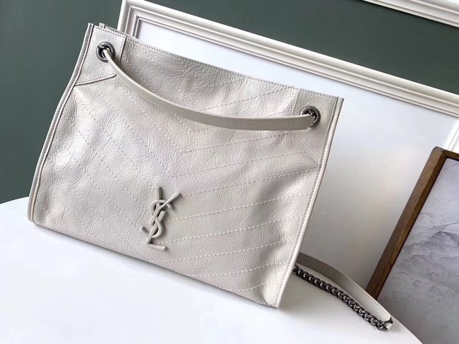 SAINT LAURENT Niki Medium leather shoulder bag 5814 white