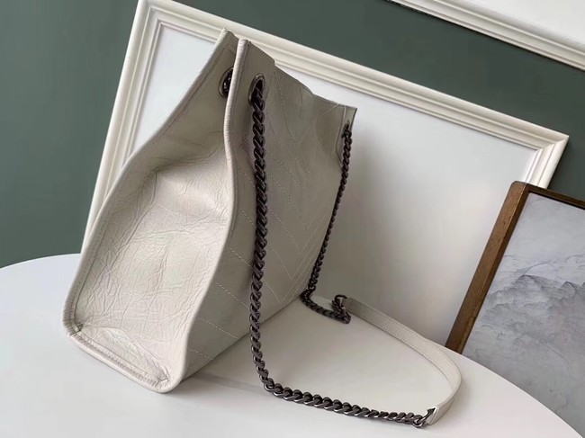 SAINT LAURENT Niki Medium leather shoulder bag 5814 white