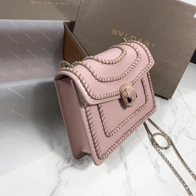 BVLGARI mini Shoulder Bag Calfskin Leather BG22889 pink