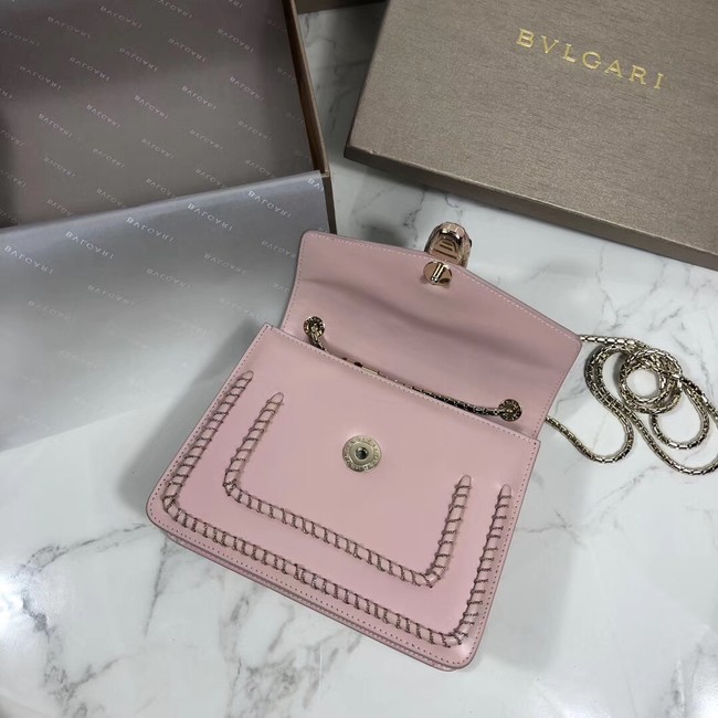 BVLGARI mini Shoulder Bag Calfskin Leather BG22889 pink