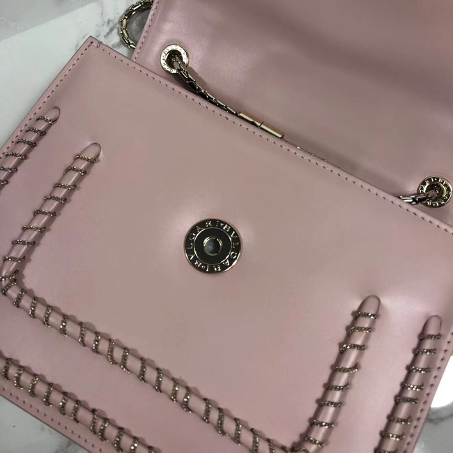 BVLGARI mini Shoulder Bag Calfskin Leather BG22889 pink