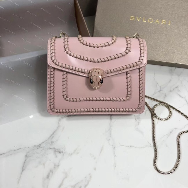 BVLGARI mini Shoulder Bag Calfskin Leather BG22889 pink