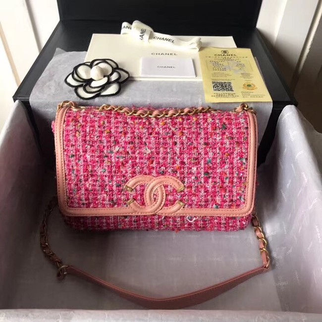 Chanel Original Tweed Shoulder Bag 66870 pink