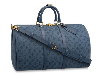 Louis vuitton original KEEPALL BANDOULIERE 50 M44644 Navy