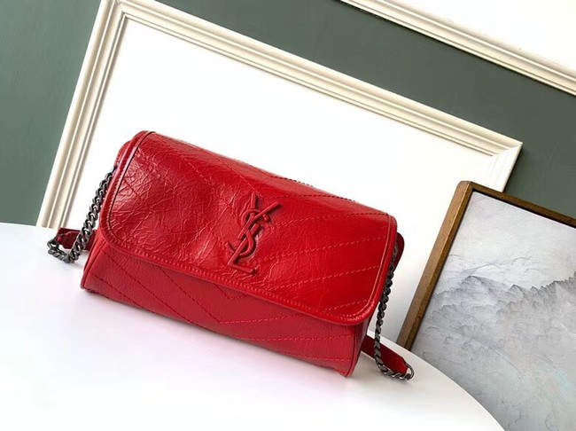 SAINT LAURENT Niki leather belt bag 577124 red