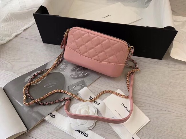 Chanel mini Shoulder Bag Leather B93825 pink