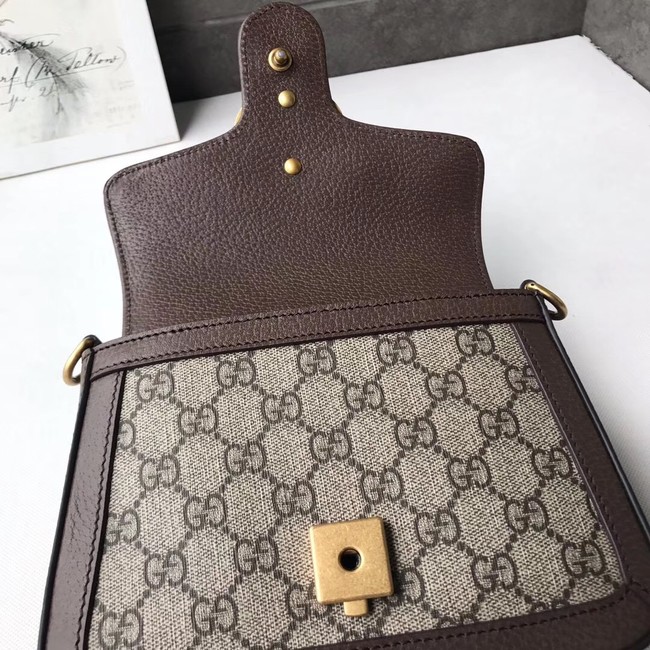 Gucci GG Marmont mini top handle bag 547260 brown