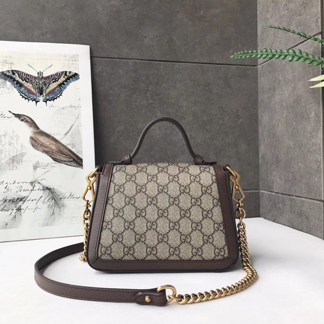 Gucci GG Marmont mini top handle bag 547260 brown