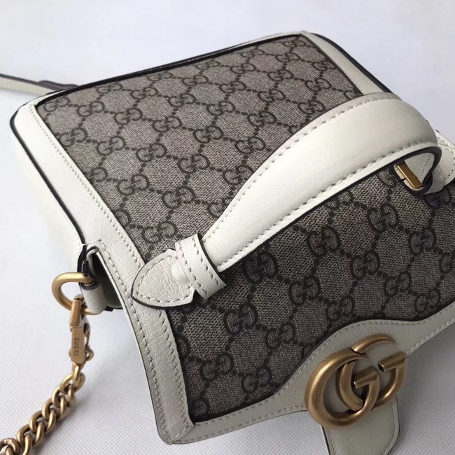 Gucci GG Marmont mini top handle bag 547260 white