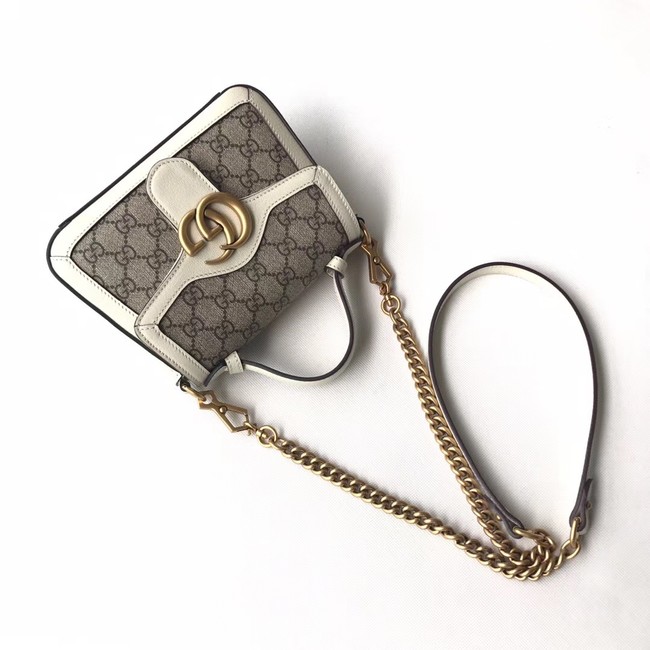 Gucci GG Marmont mini top handle bag 547260 white