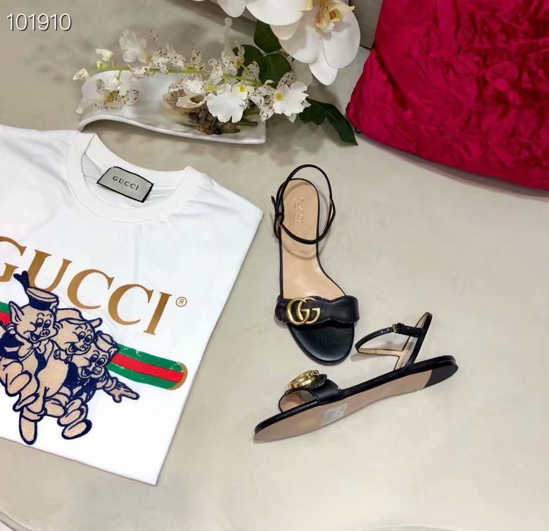 Gucci Leather Double G sandal GG1533BL-1