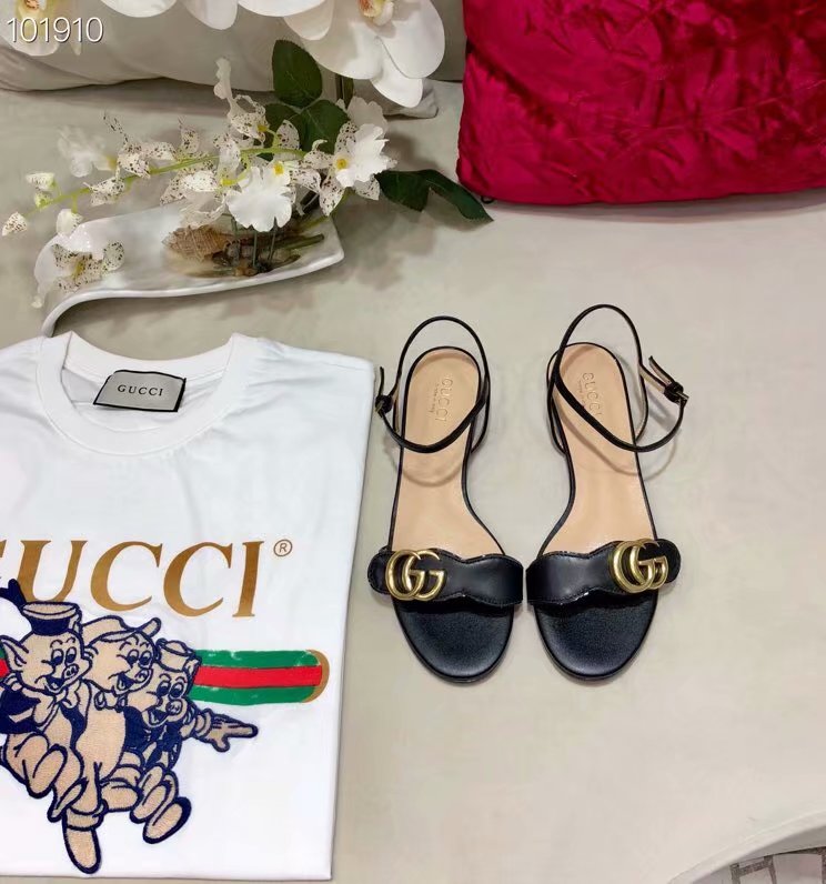 Gucci Leather Double G sandal GG1533BL-1