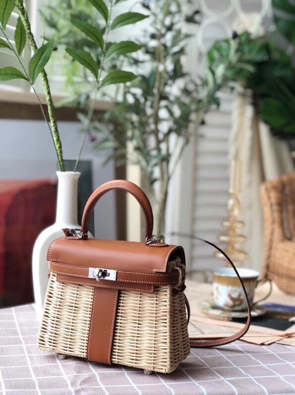 Hermes kelly picnic bag 9810 brown