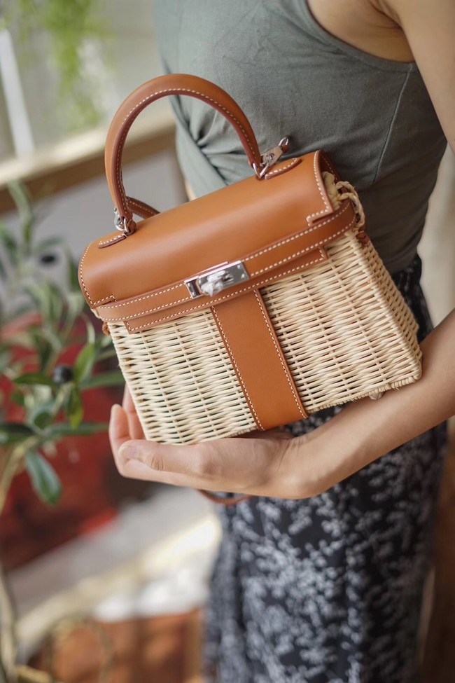 Hermes kelly picnic bag 9810 brown