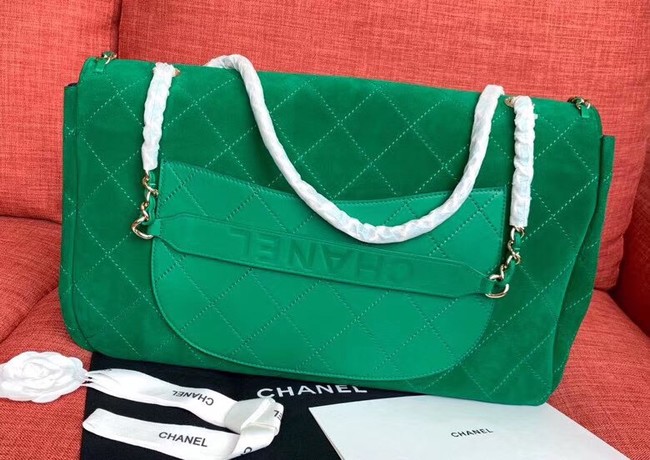 Chanel Flap Shoulder Bags XXL Blue CF1553 Green