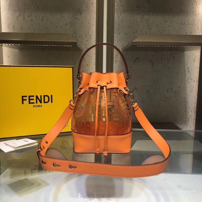 Fendi MON TRESOR PU Mini Handbag 8BS010 brown