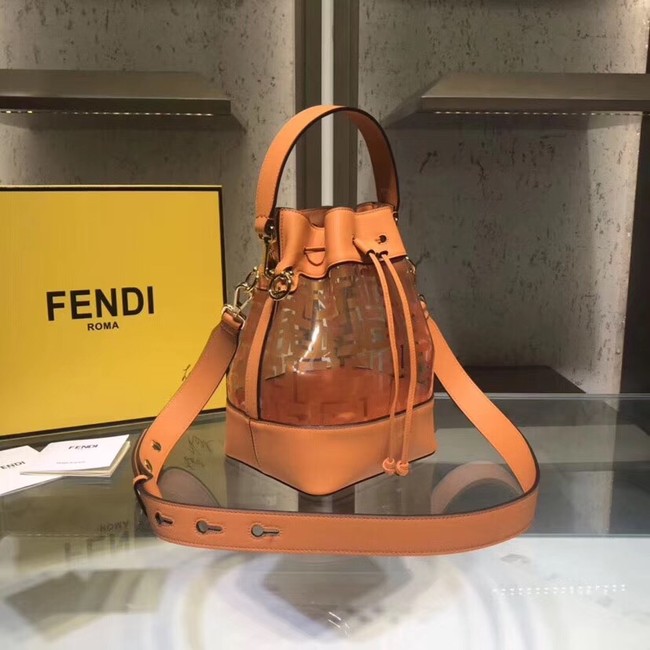 Fendi MON TRESOR PU Mini Handbag 8BS010 brown