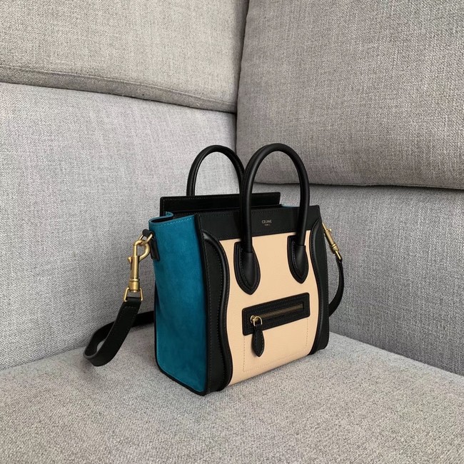 CELINE NANO LUGGAGE BAG IN LAMINATED LAMBSKIN 189243-4