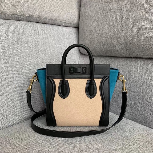 CELINE NANO LUGGAGE BAG IN LAMINATED LAMBSKIN 189243-4