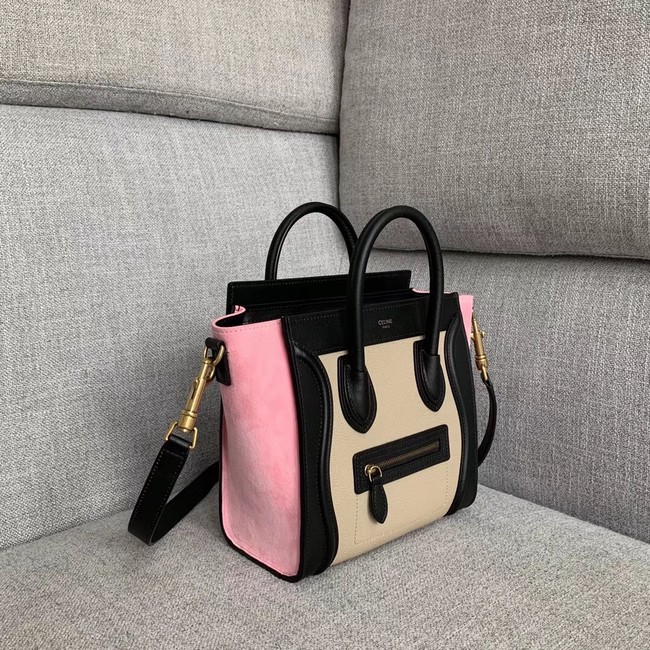 CELINE NANO LUGGAGE BAG IN LAMINATED LAMBSKIN 189243-5