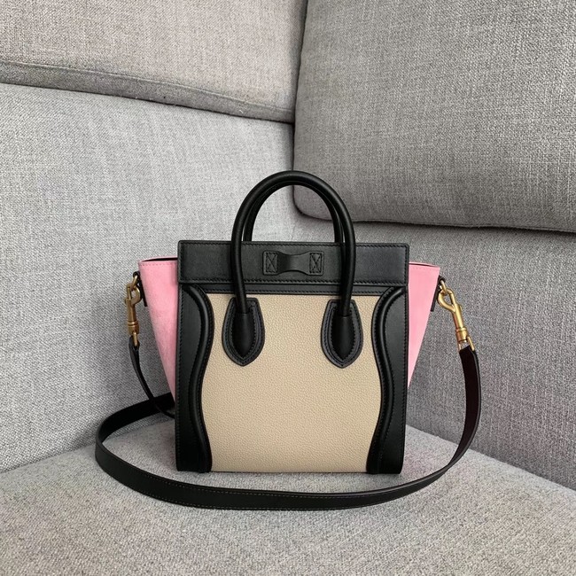 CELINE NANO LUGGAGE BAG IN LAMINATED LAMBSKIN 189243-5