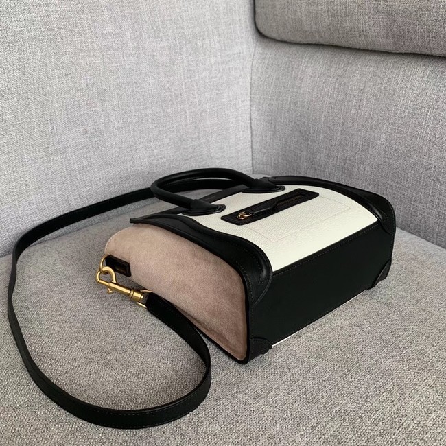 CELINE NANO LUGGAGE BAG IN LAMINATED LAMBSKIN 189243-6