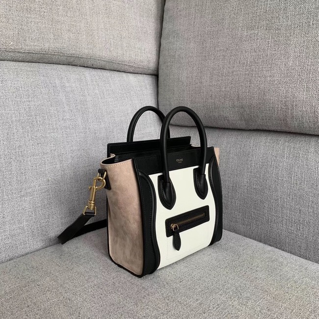 CELINE NANO LUGGAGE BAG IN LAMINATED LAMBSKIN 189243-6