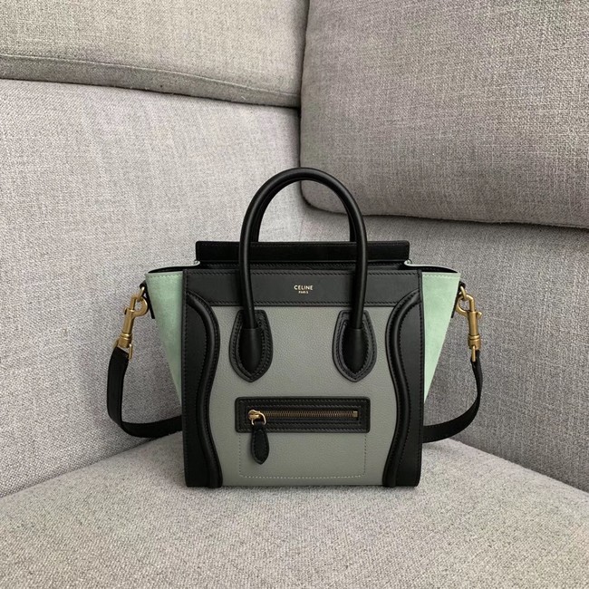 CELINE NANO LUGGAGE BAG IN LAMINATED LAMBSKIN 189243-7